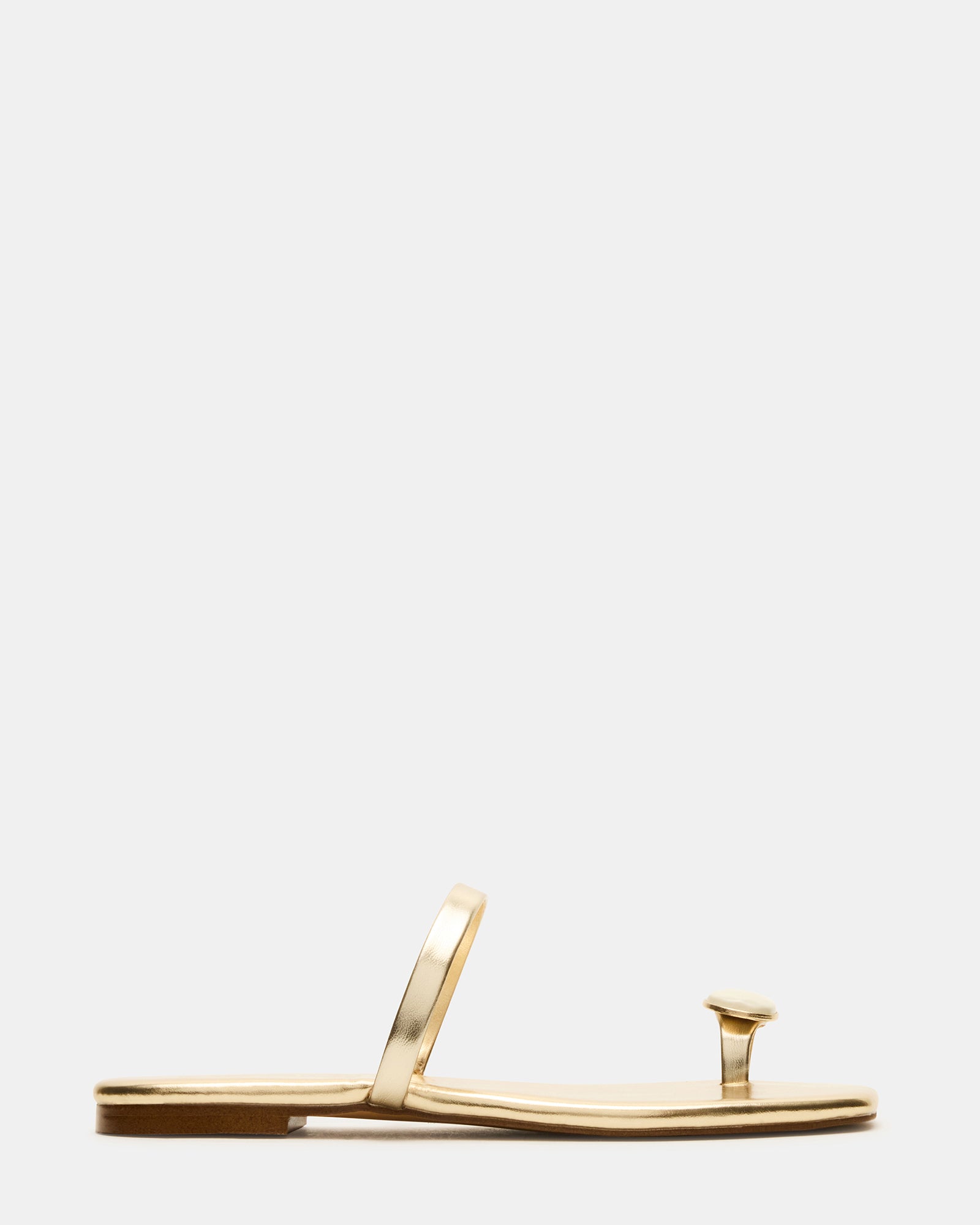 Flat Sandals Steve Madden Metallic Sandals TAMARA Gold Flat Square