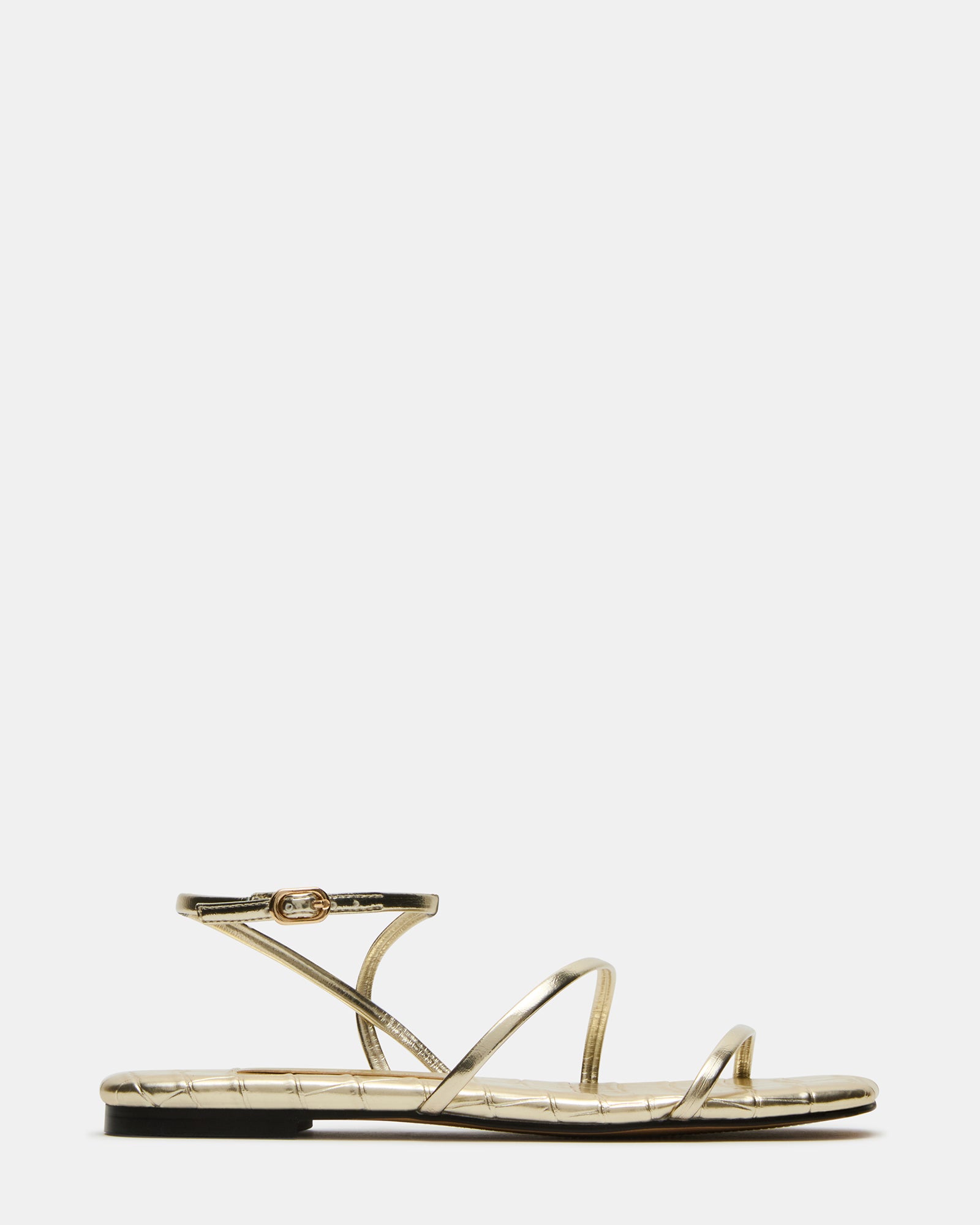 TANGO Gold Square-Toe Strappy Women's Sandal – Steve Madden