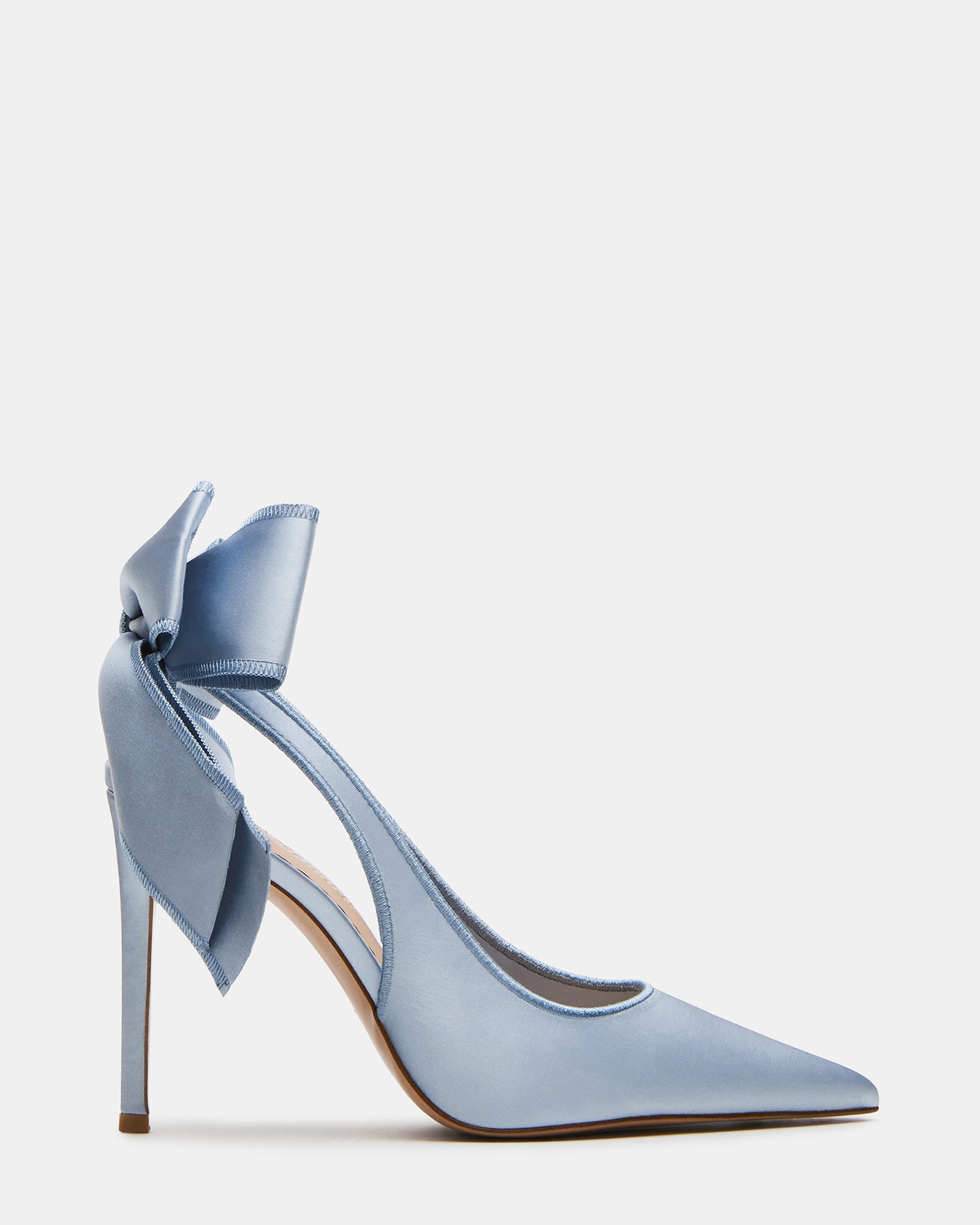 TEACUP Blue Satin Women's Pointed-Toe Slingback Heel – Steve Madden