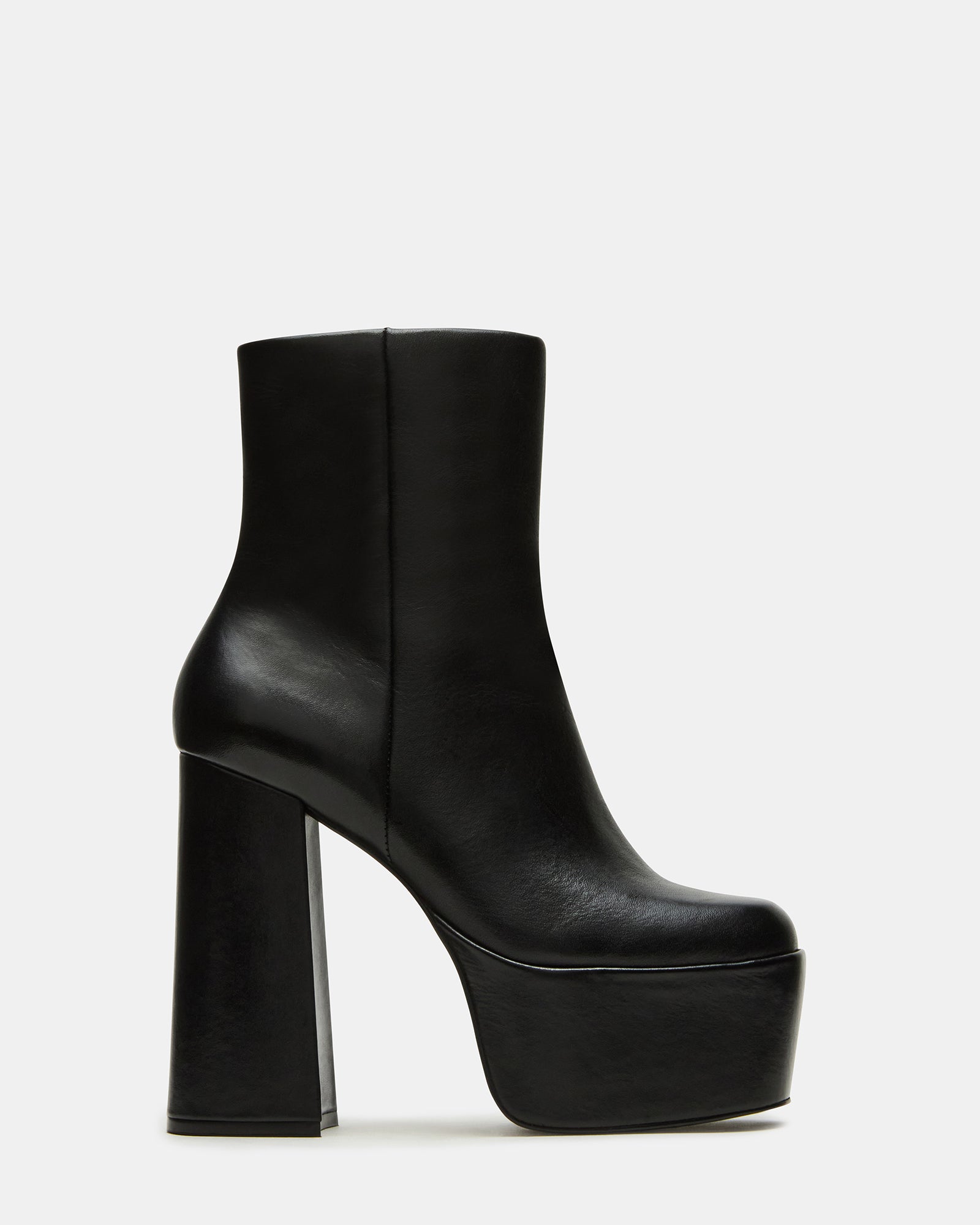 Block Heel Steve Madden Platform Booties TRILLION Black Platform