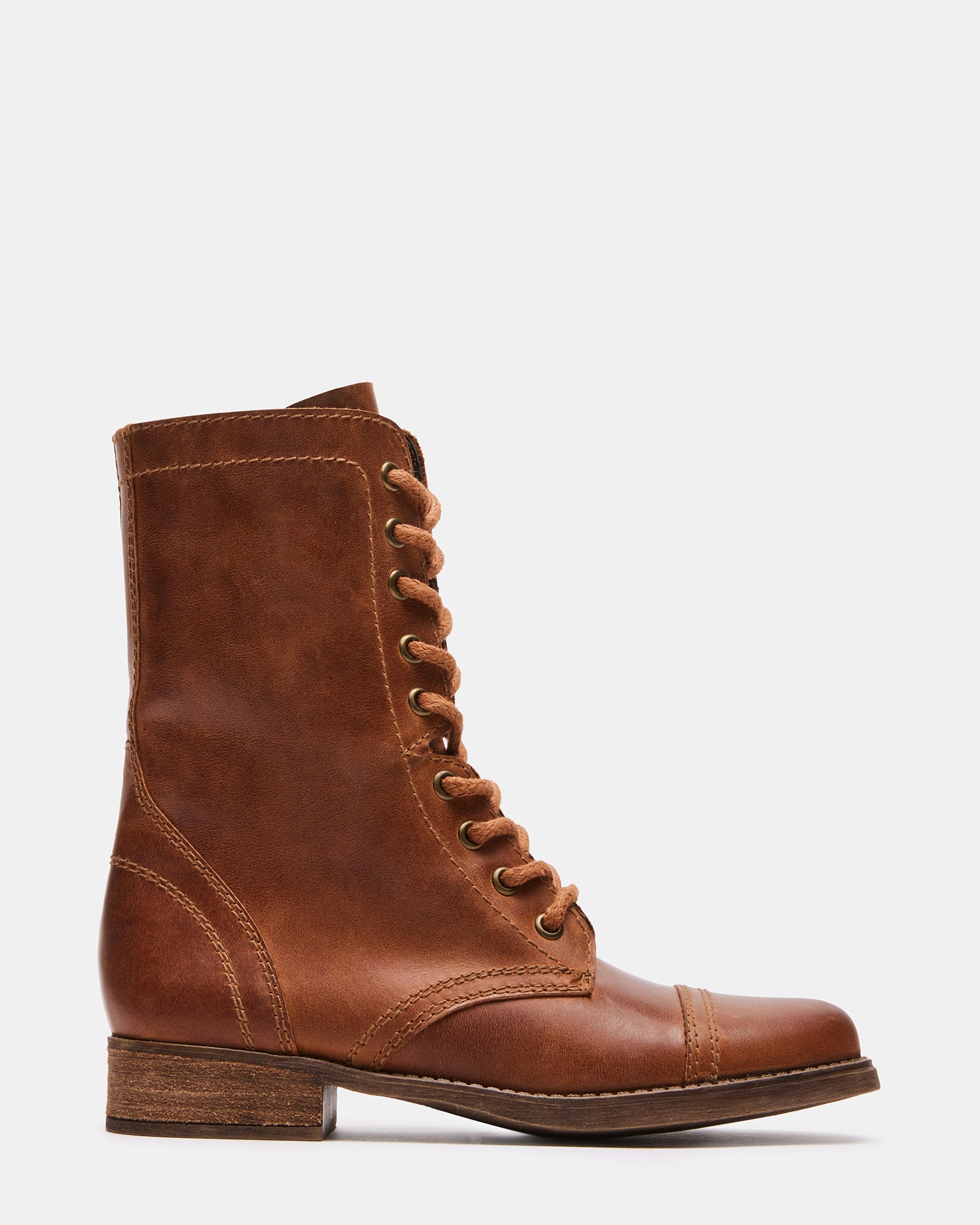Lace Up Steve Madden Combat Boots Brown Brown Steve Madden Bam