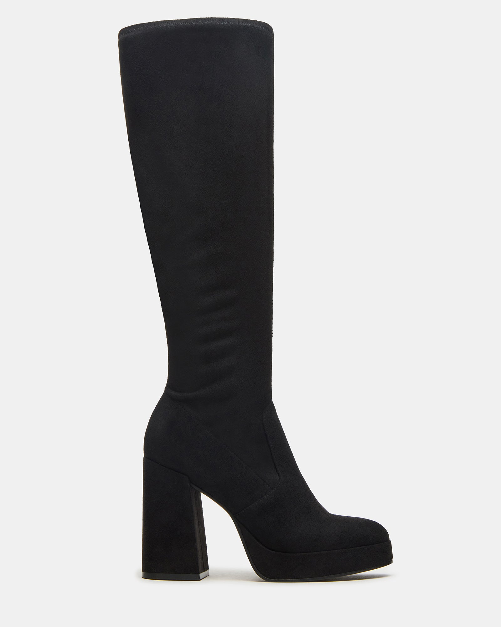 TWAIN Black Knee-High Block Heel Women's Boot – Steve Madden