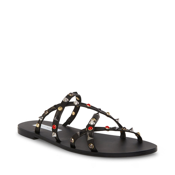 KELSEY Black Sandals Women's Black Designer Sandals Steve Madden
