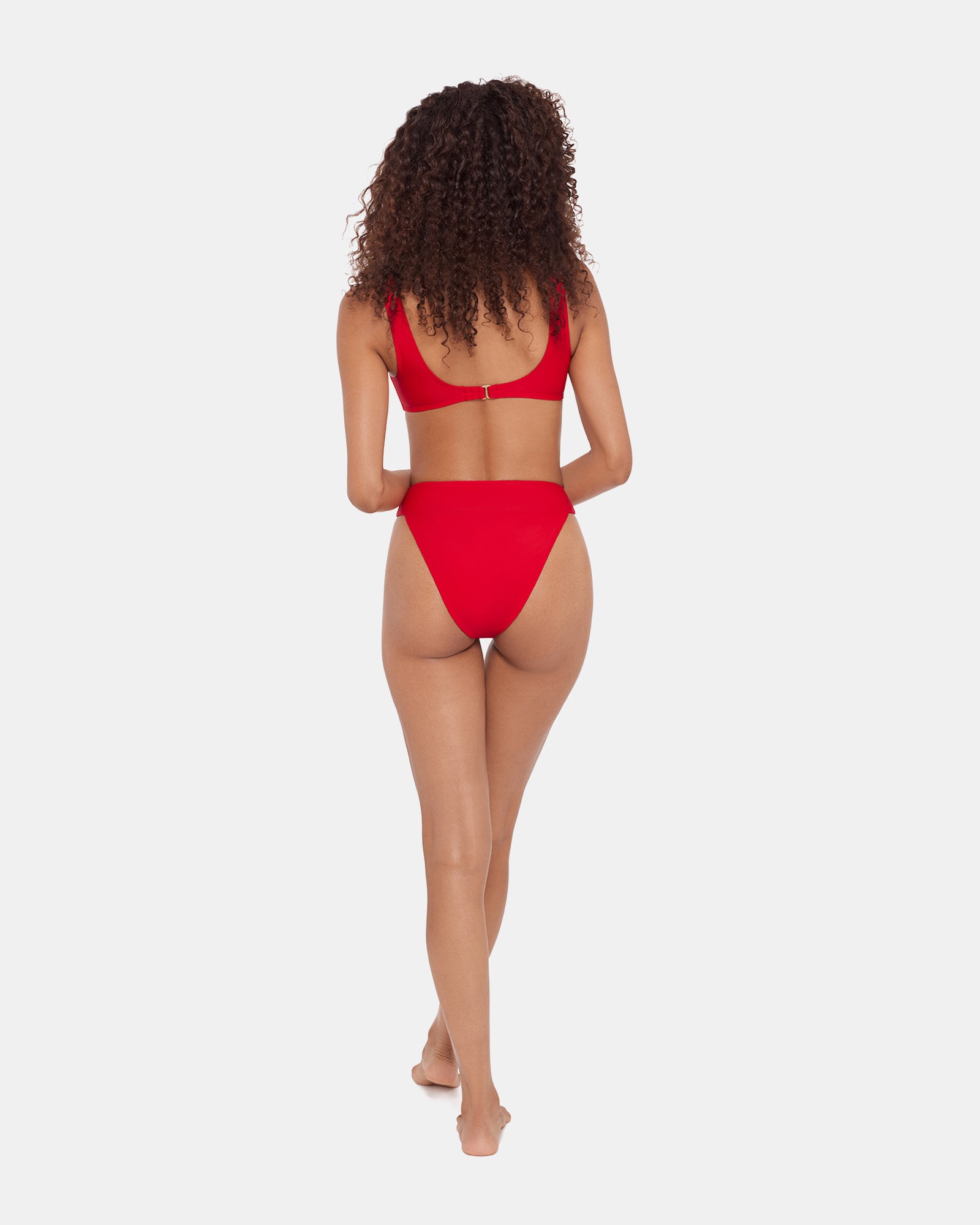 SLEEK 'N CHIC HIGH WAISTED BIKINI BOTTOM CHERRY - view 3