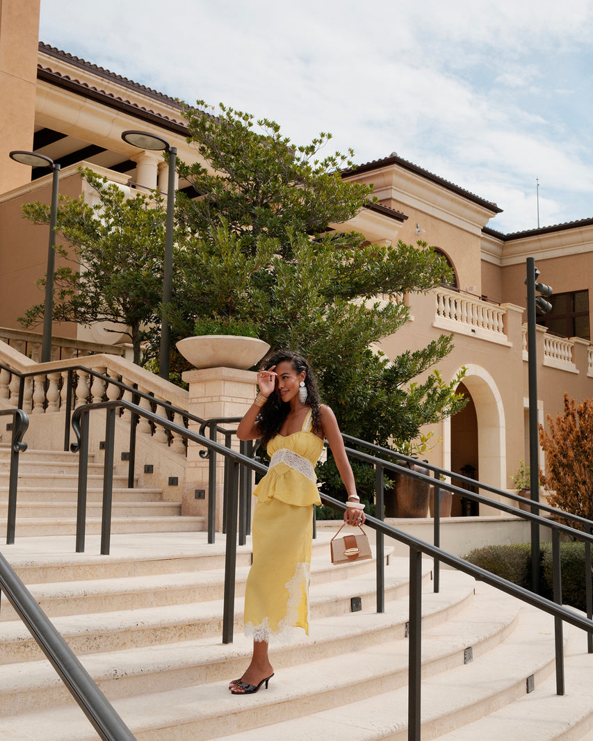 CINTHIA SKIRT GOLDEN LIME