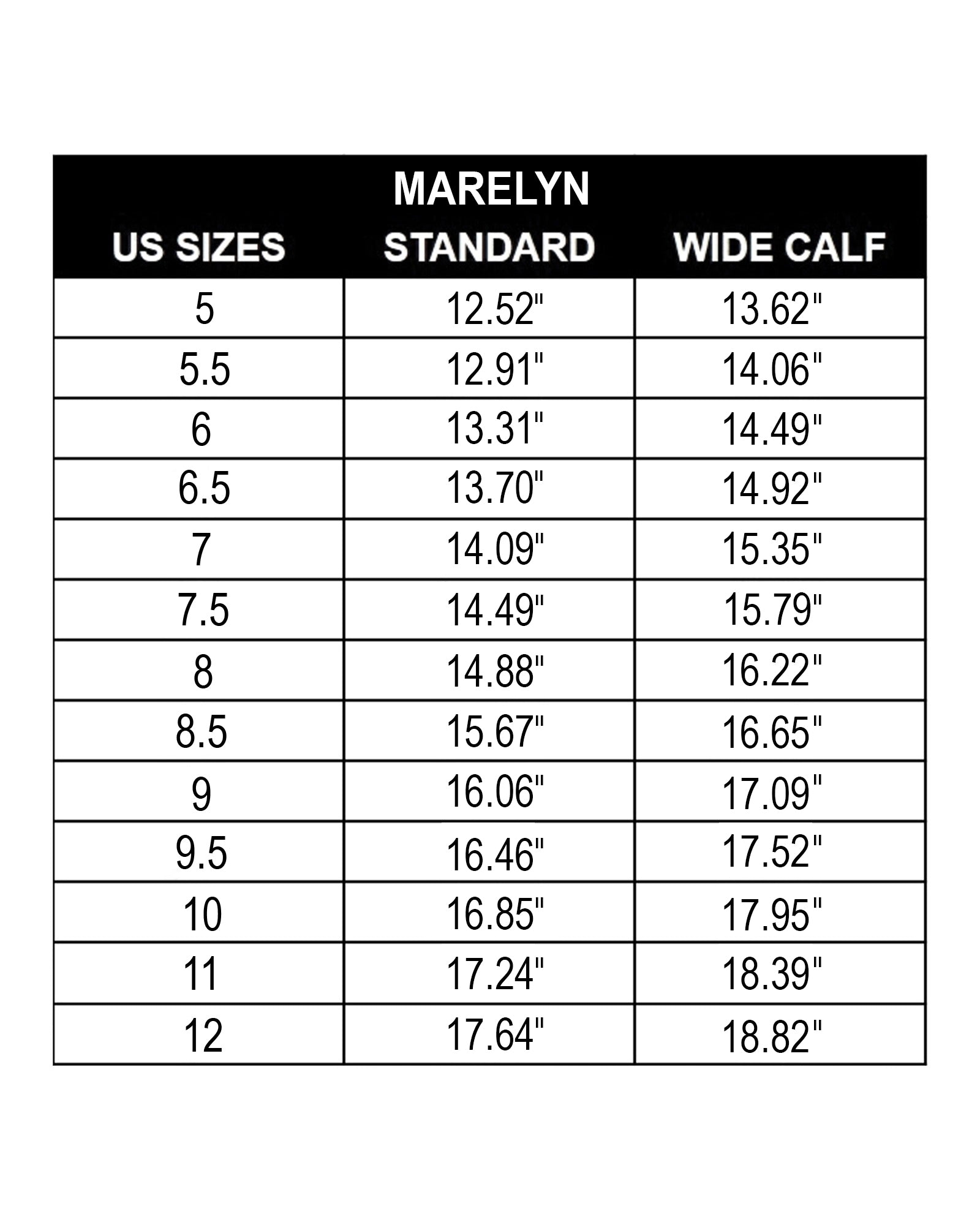 Calf Measurement Chart