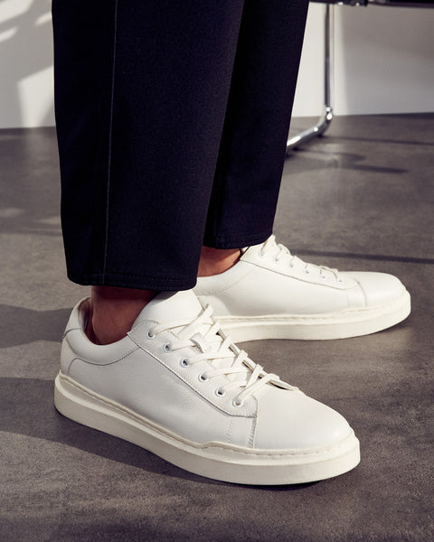 TILTON White Leather Lace-Up Sneaker | Men's Sneakers – Steve Madden