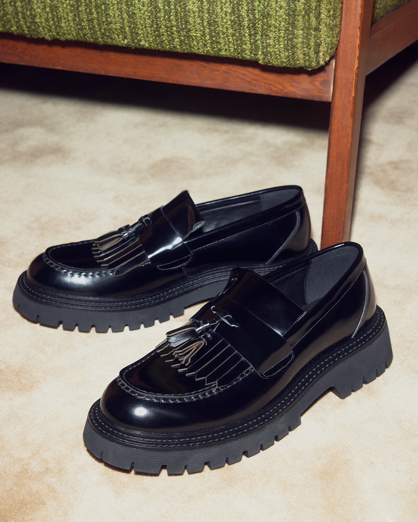 Steve Madden Men's Zev Lug Loafers - Black Box - Size 9