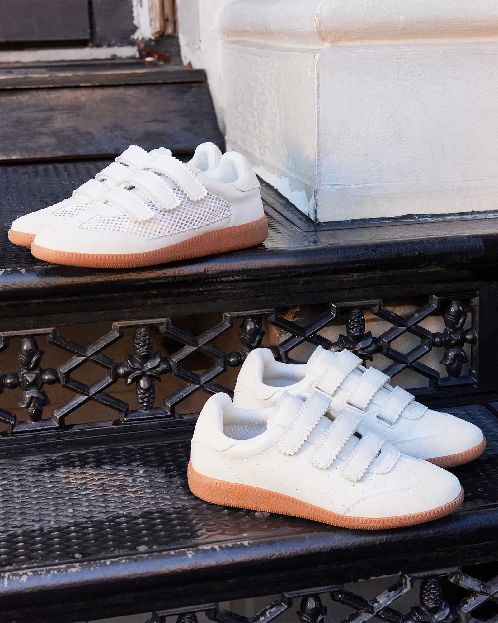 MOMENTUM White Velcro Low-Top Sneaker Women's Sneakers – Steve