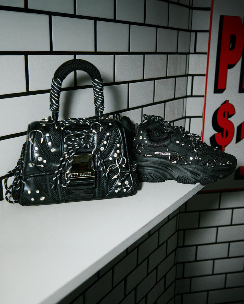 DIEGO BAG BLACK/SILVER PIERCING