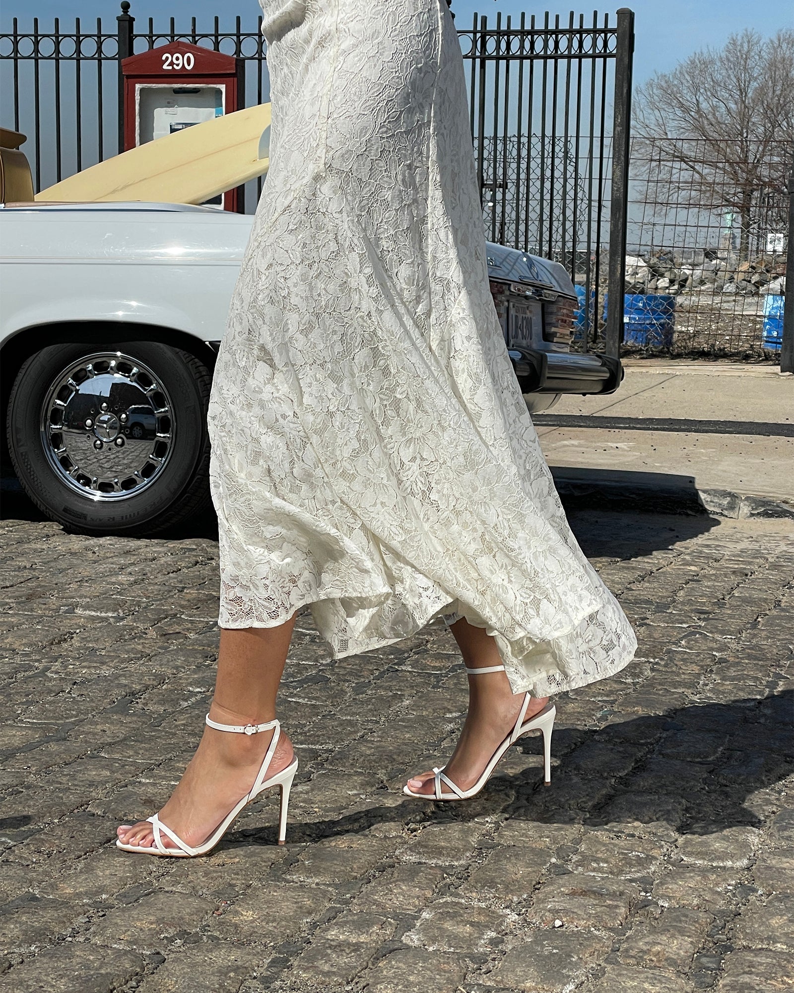 JYPSEY White Leather Strappy Stiletto Women's Heel Steve Madden JYPSEY White Leather Strappy Stiletto Women's Heel Steve Madden