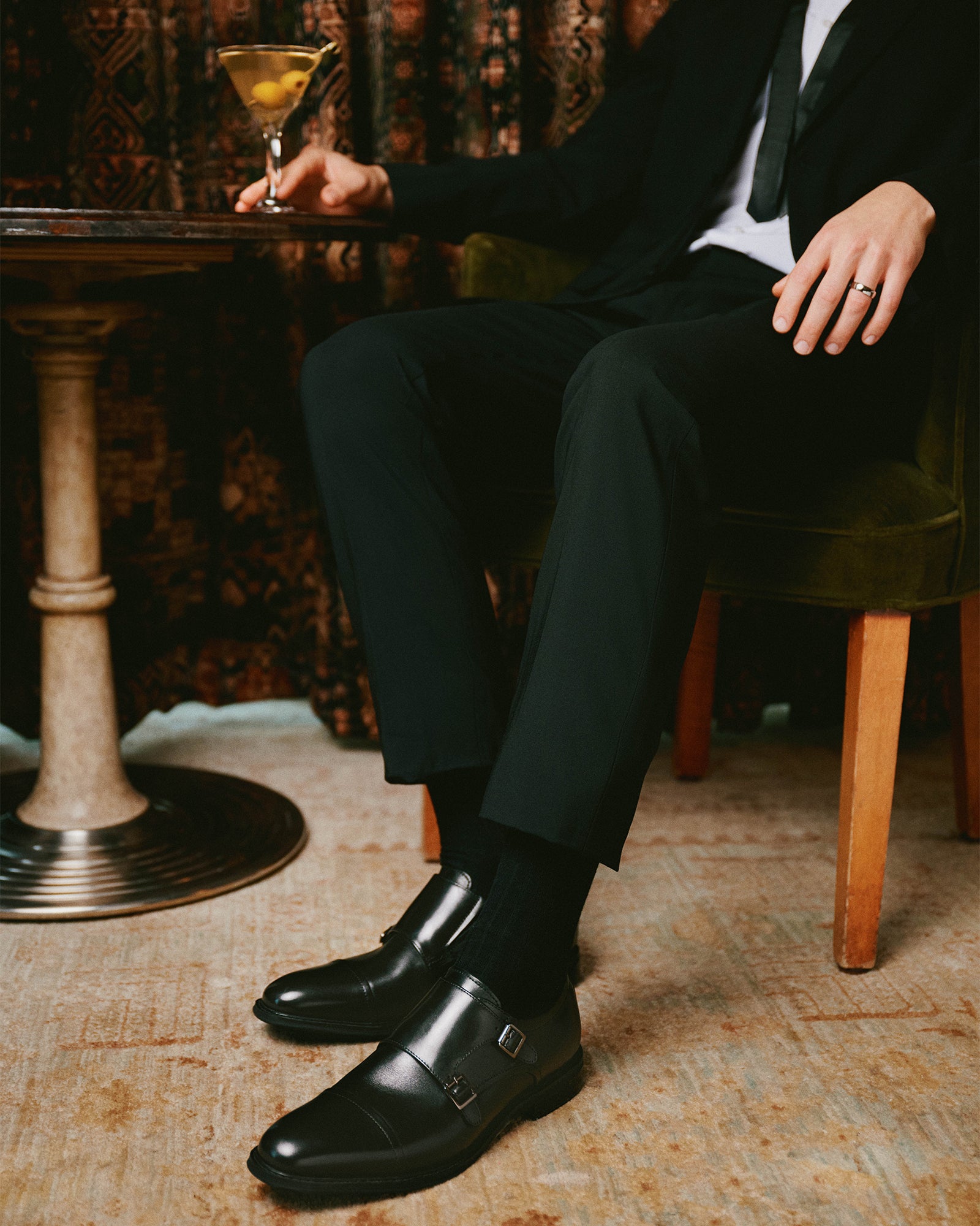 black dress shoes man The Martin Wholecut With a leather sole and masterful construction Randy Dress Shoe Perry
