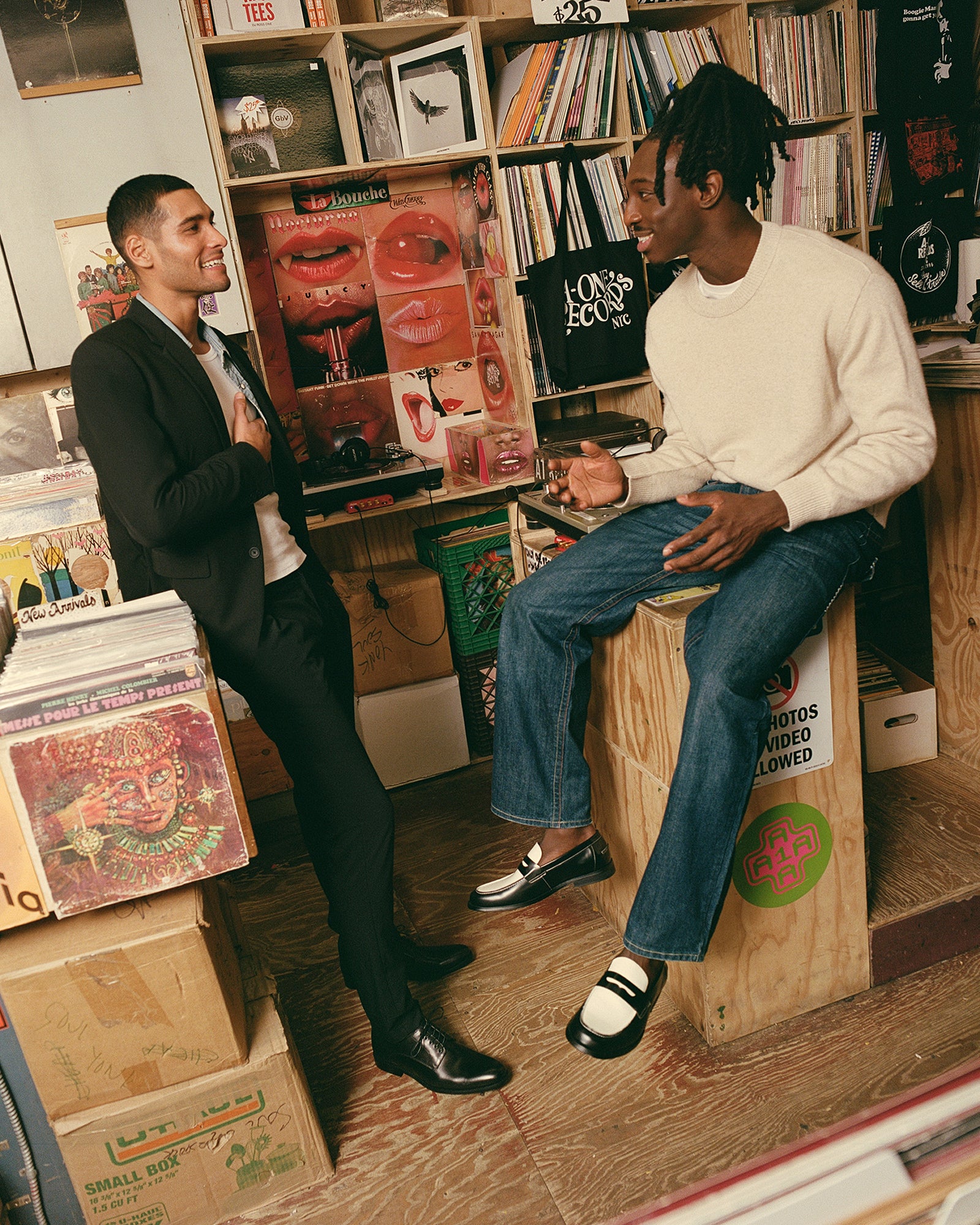 NATAN BLACK/WHITE LEATHER