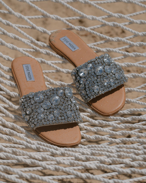 KNICKY Rhinestones Slide Sandal | Women's Sandals – Steve Madden