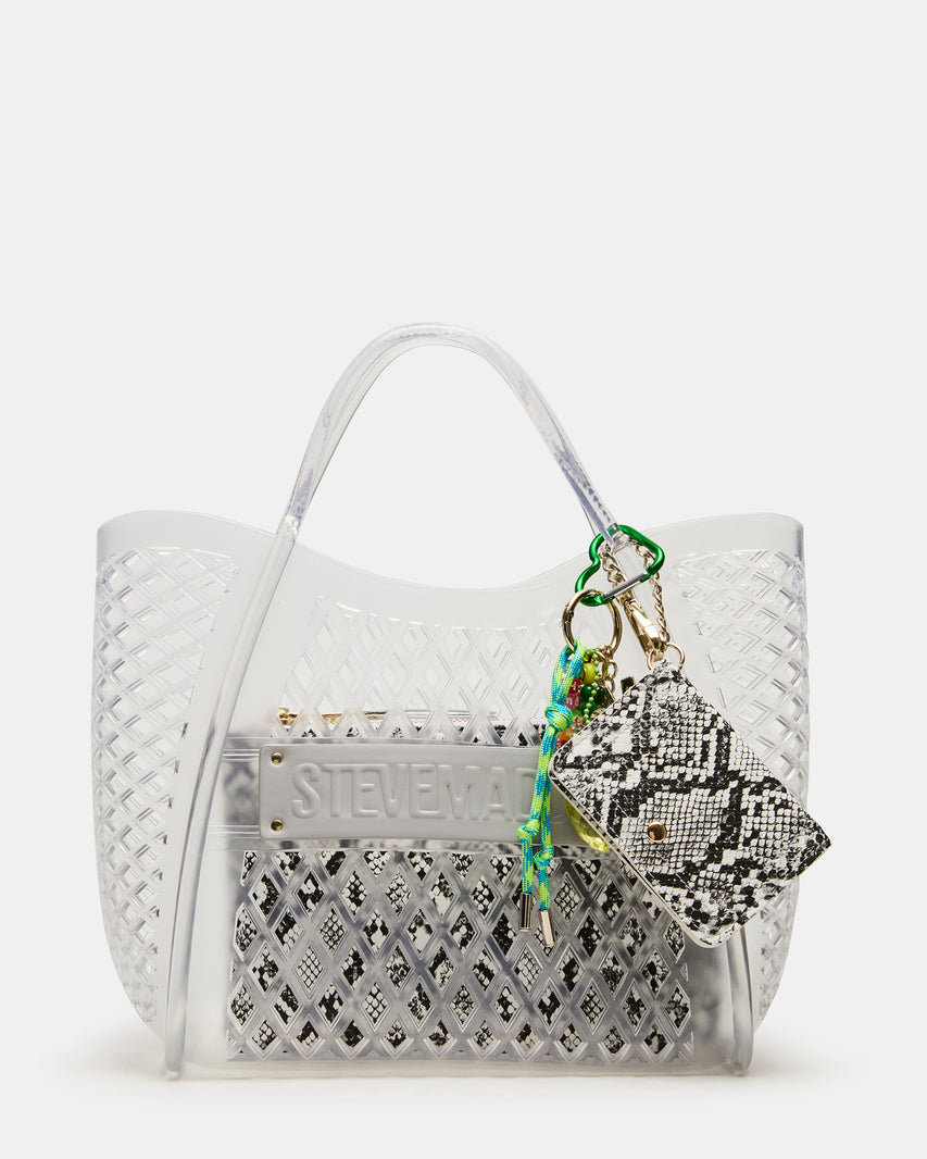 SUMMER Bag Clear Caged Jelly Top-Handle Tote Handbag | Steve Madden