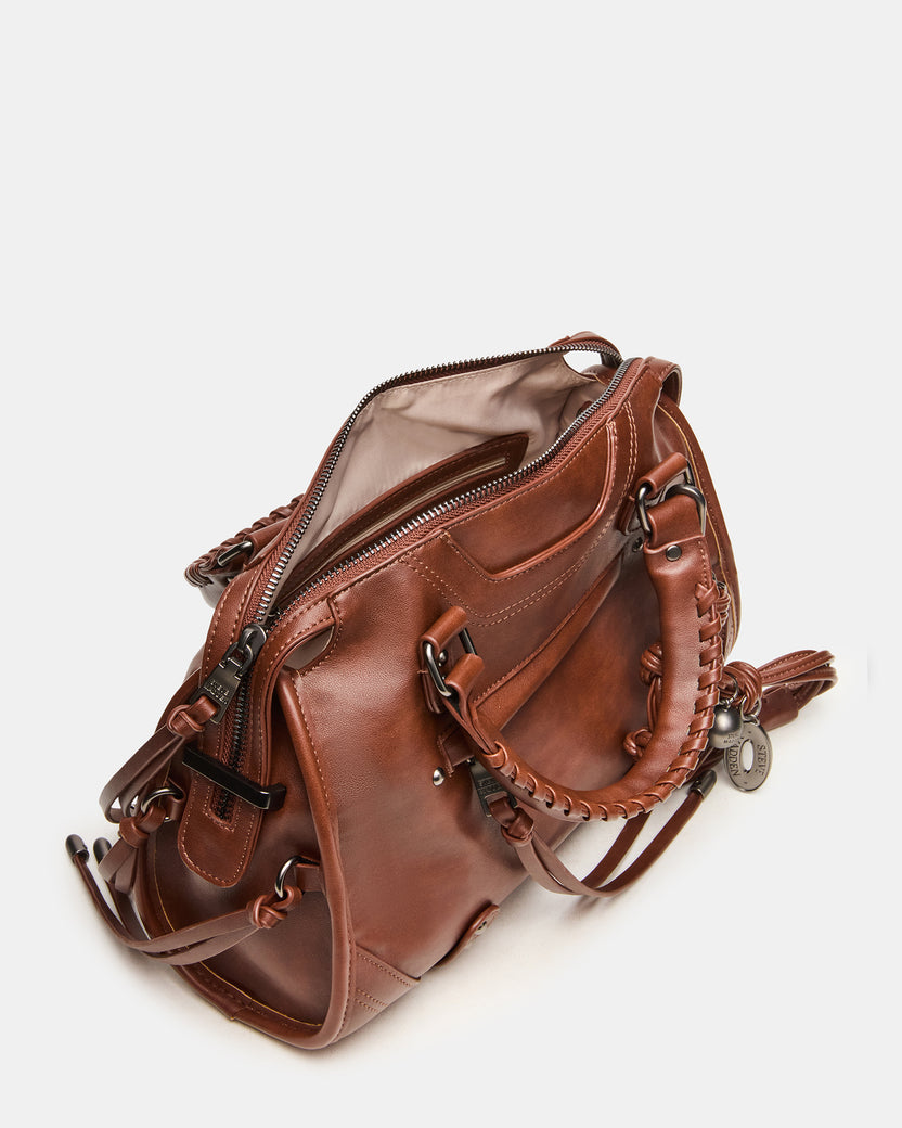 RIGGS BAG RUST Slouchy Top-Handle Crossbody Satchel Handbag – Steve Madden