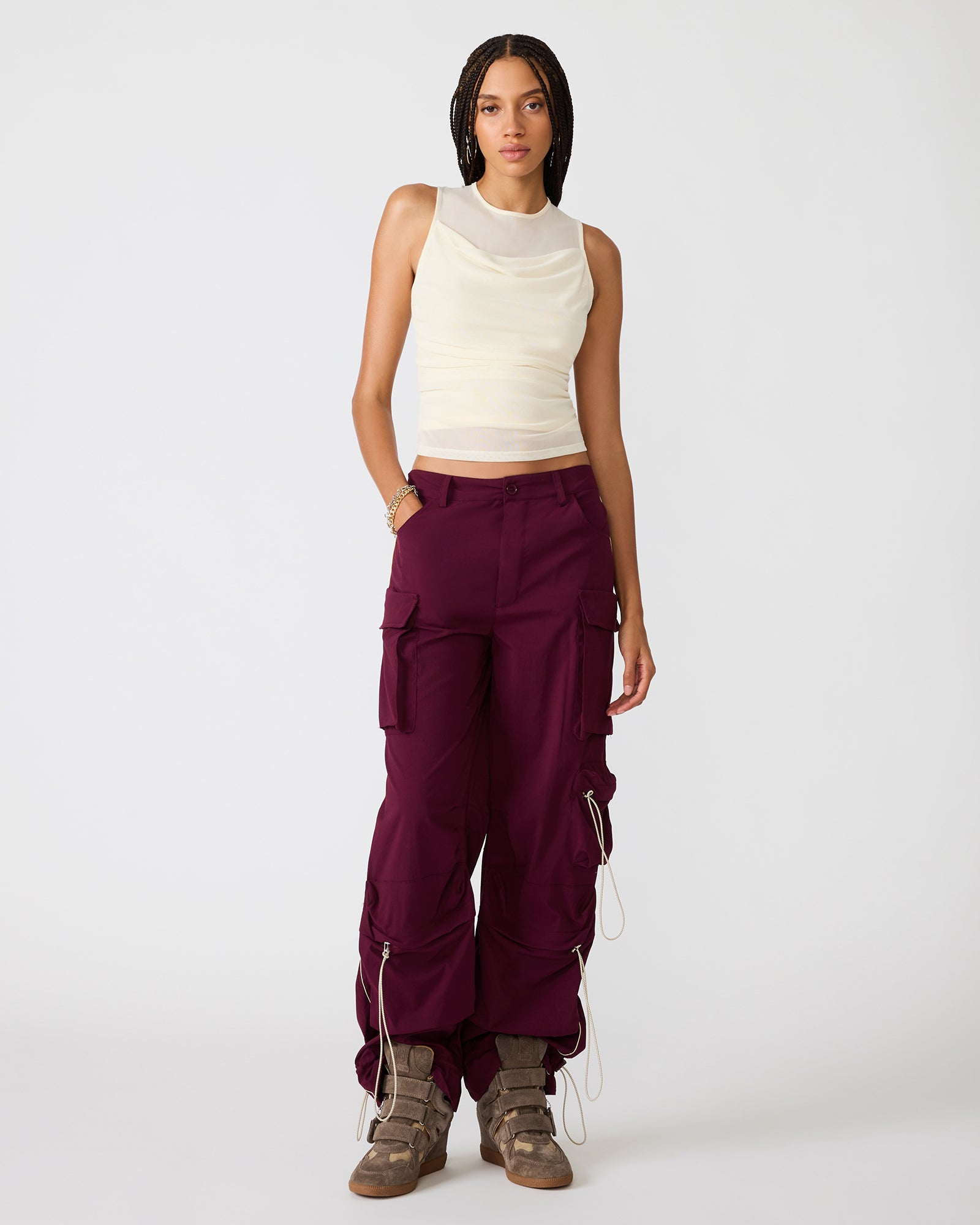 ROMAN KNIT TOP CREAM - view 3