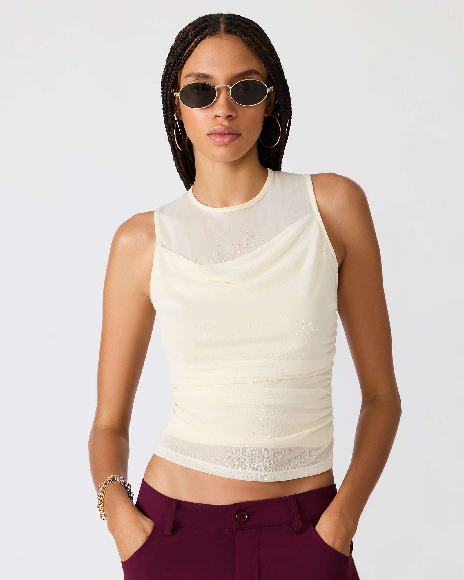 ROMAN KNIT TOP CREAM