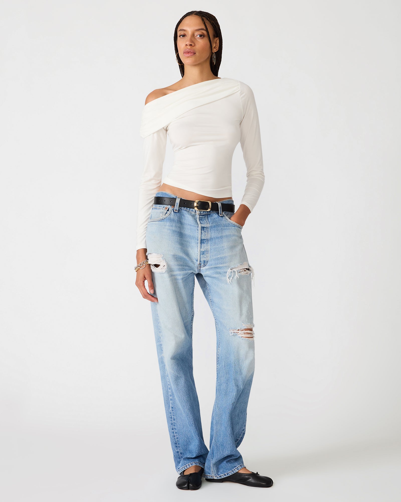 RYDER KNIT TOP CREAM - view 2