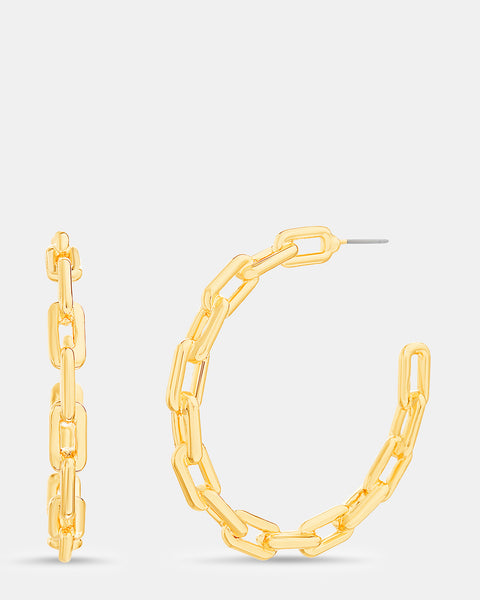 CHAIN HOOPS GOLD