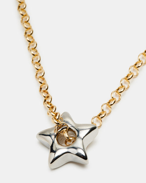 PUFFY STAR PENDANT NECKLACE MULTI