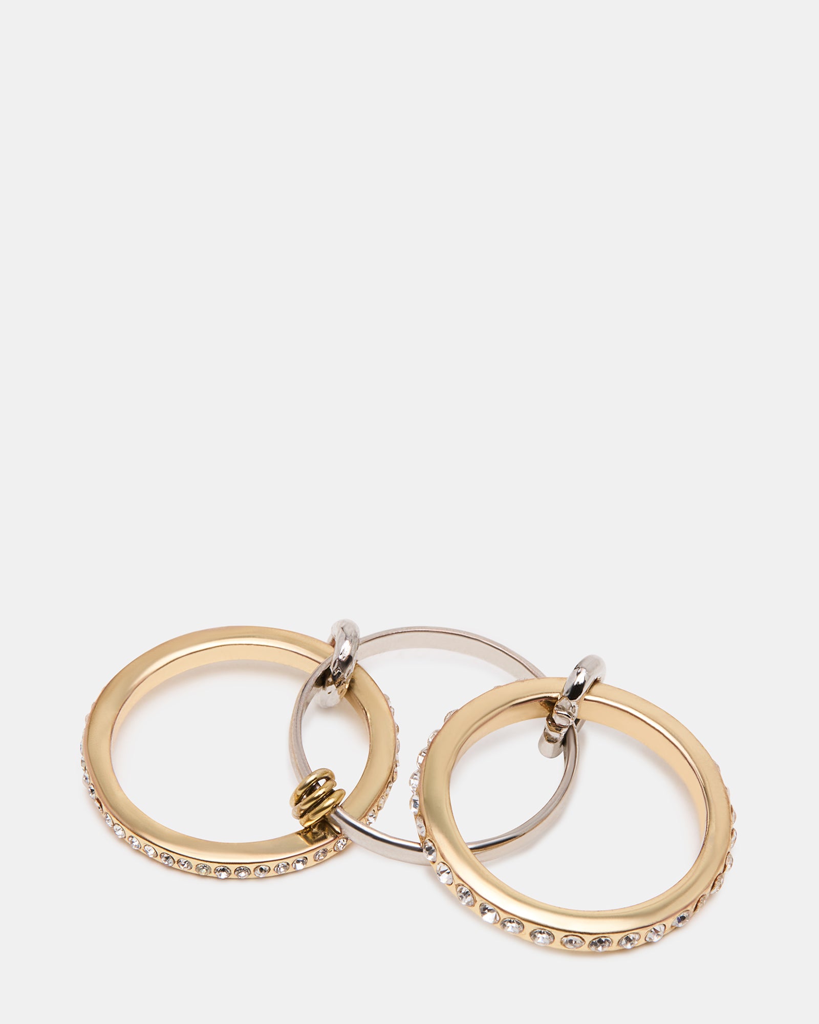 STACKED RHINESTONE RING GOLD MULTI - view 5