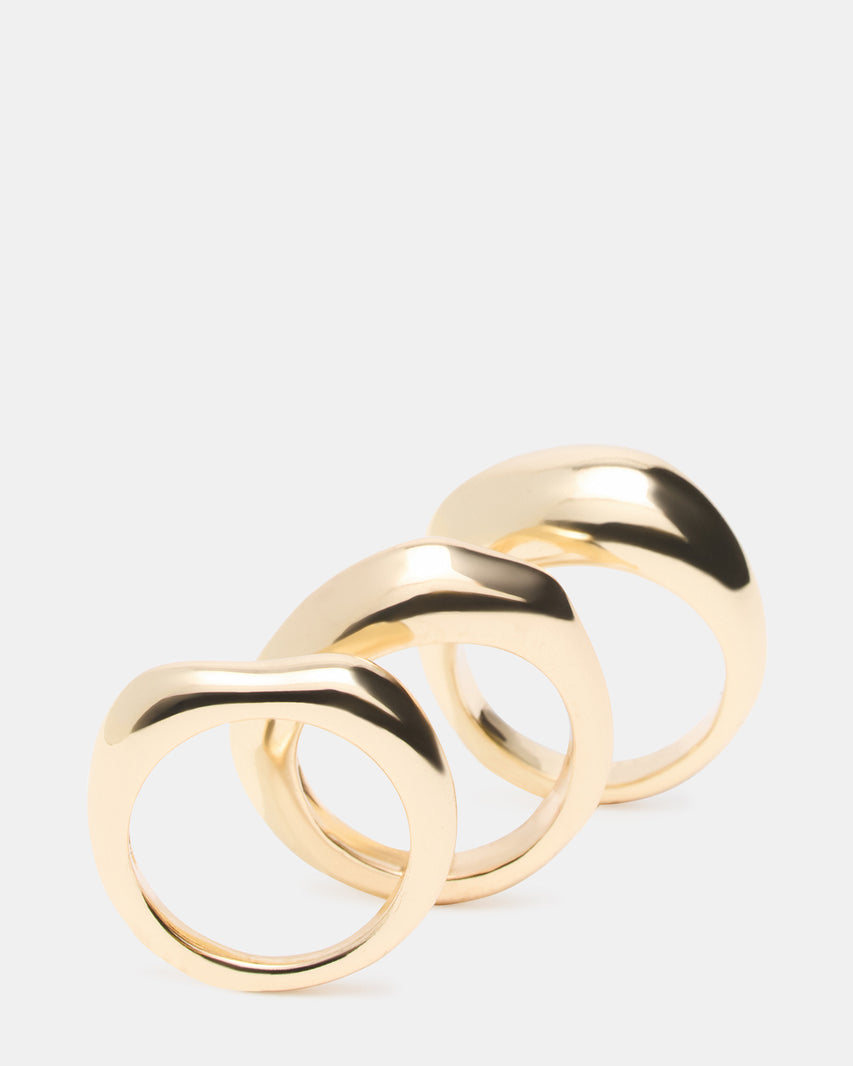 WAVY STACKABLE RINGS GOLD
