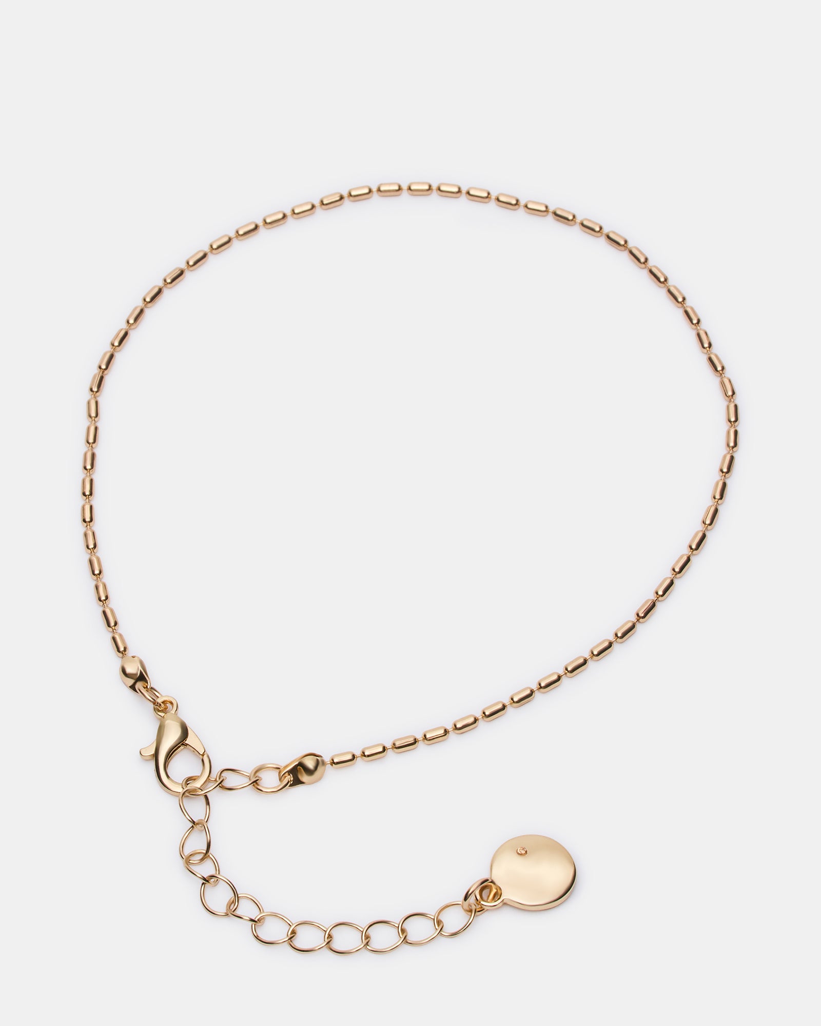 HERRINGBONE CHAIN ANKLET SET GOLD