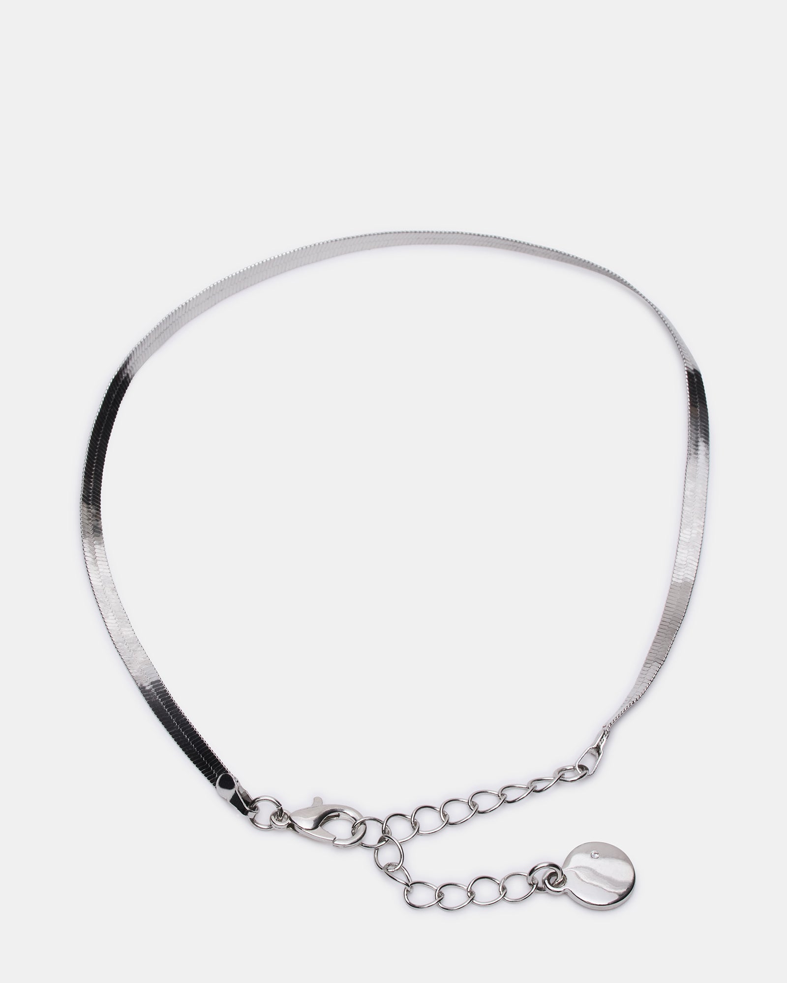 HERRINGBONE CHAIN ANKLET SET SILVER