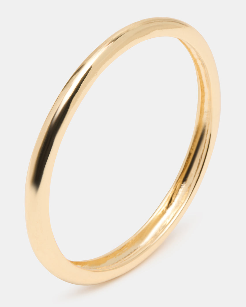 SKINNY BANGLE BAND BRACELET GOLD - view 2
