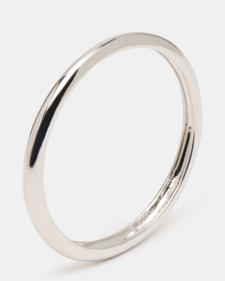 SKINNY BANGLE BAND BRACELET SILVER - view 2