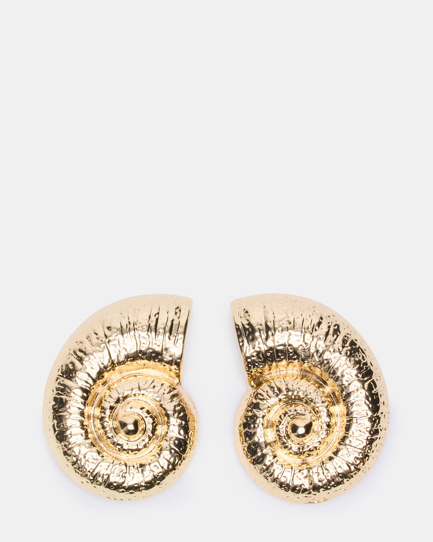 SEASHELL SHAPED EARRINGS GOLD Women's Earrings | Steve Madden