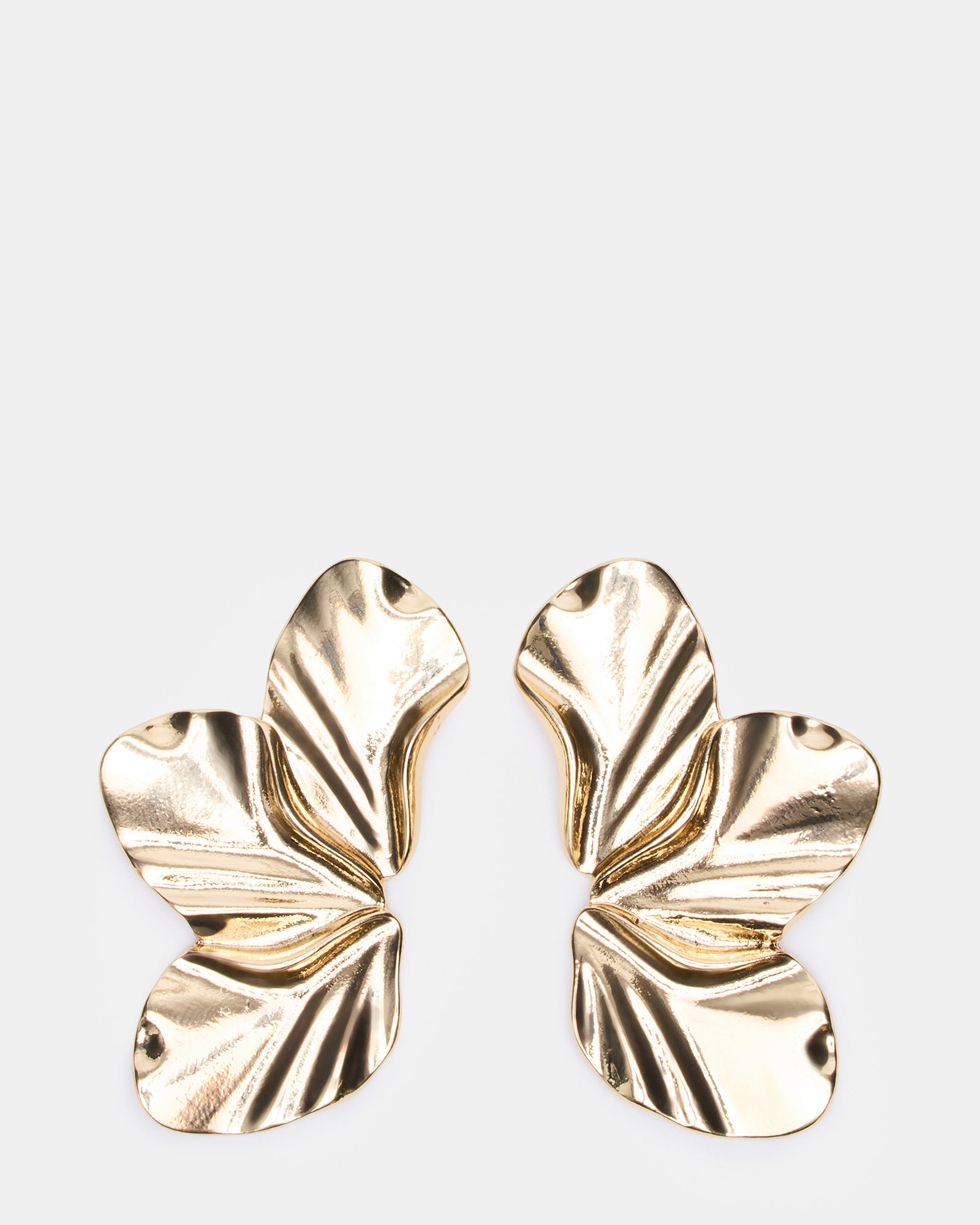 FLOWER Gold Large Women's Post Earrings | Steve Madden