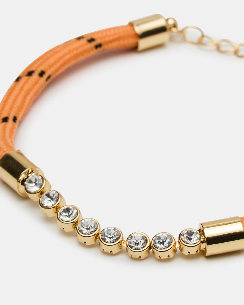 PAVE CORD ANKLET ORANGE - view 2