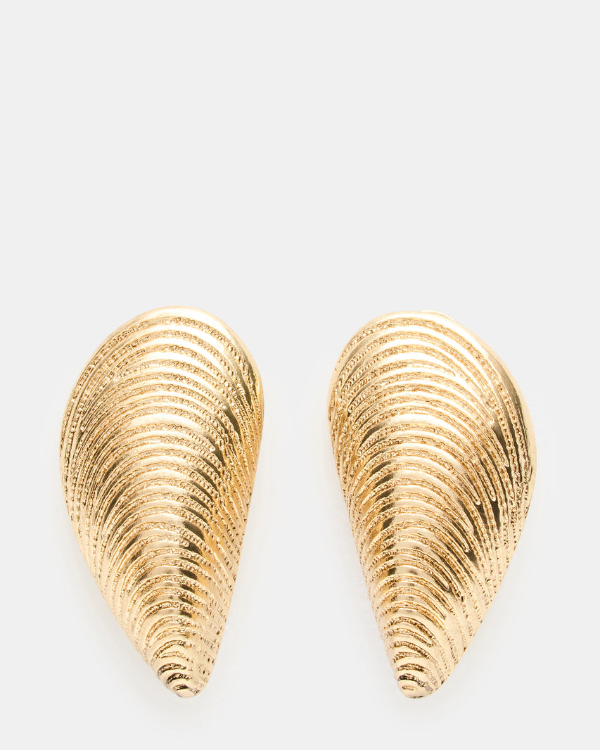 OYSTER Gold Shell Beach Women's Earrings | Steve Madden