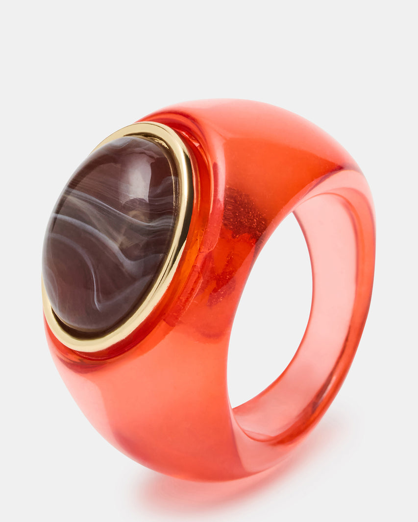 OVAL-CUT JELLY RING RED - view 2