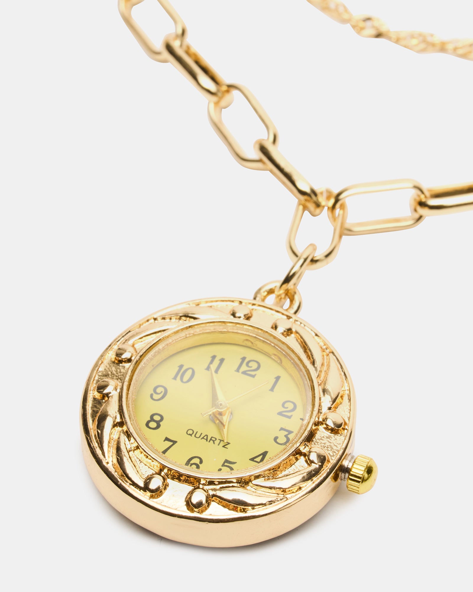 WATCH PENDANT NECKLACE GOLD - view 2