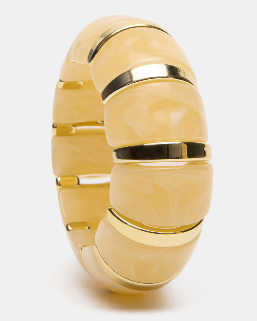 RESIN STRETCH BANGLE BRACELET CREAM - view 3