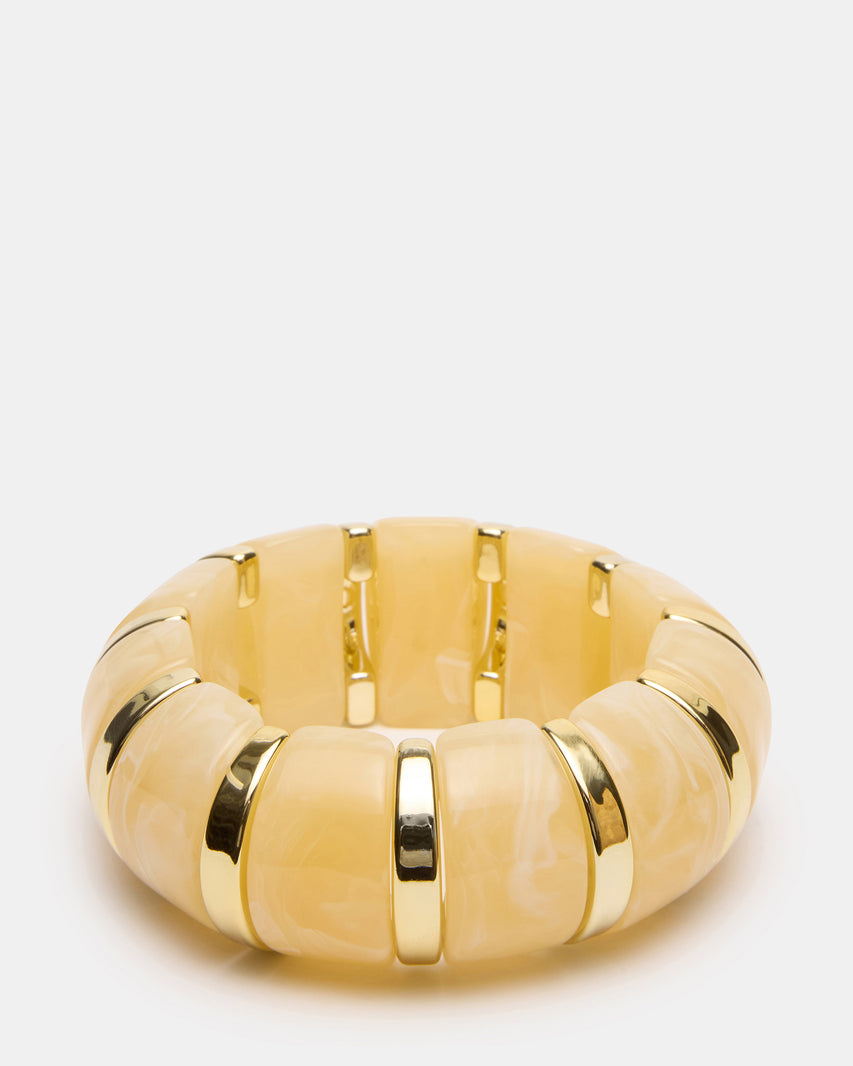 RESIN STRETCH BANGLE BRACELET CREAM