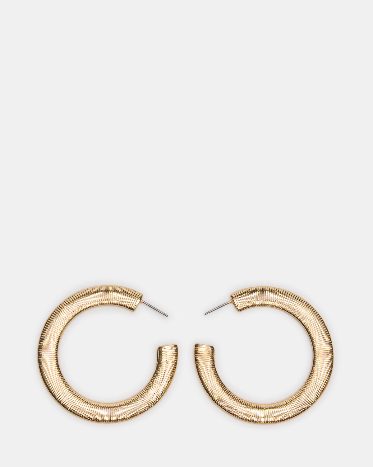 TEXTURED HOOP EARRINGS GOLD