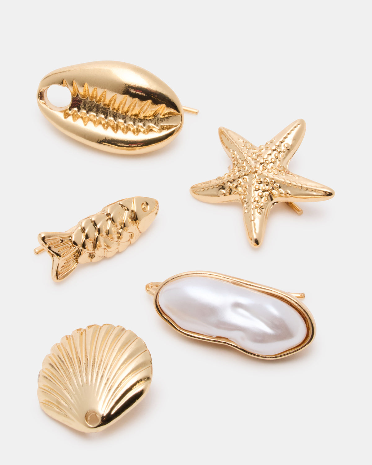 SANDAL CHARMS Gold Summer-Themed Shoe Accessories | Steve Madden