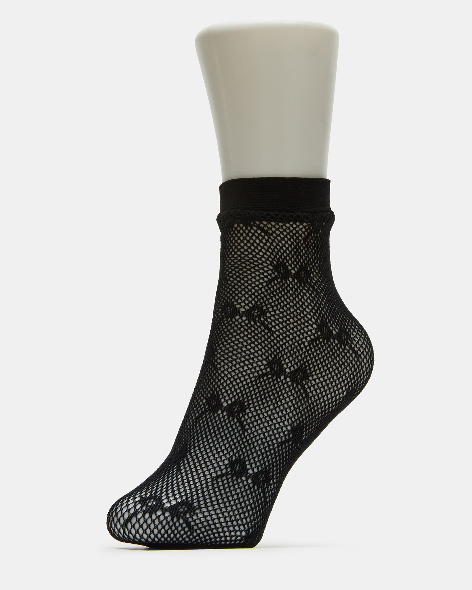 Fishnet Lace Cuff Ankle Socks For Women & Girls - Sheer, Breathable, UK Seller (One Size)