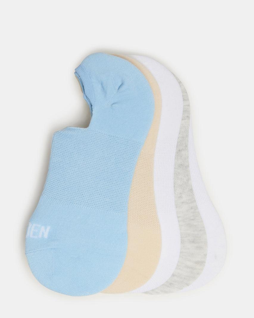5 PACK ZOE SNEAKER SOCKS LIGHT BLUE Low-Cut Women's Sneaker Socks | Steve Madden