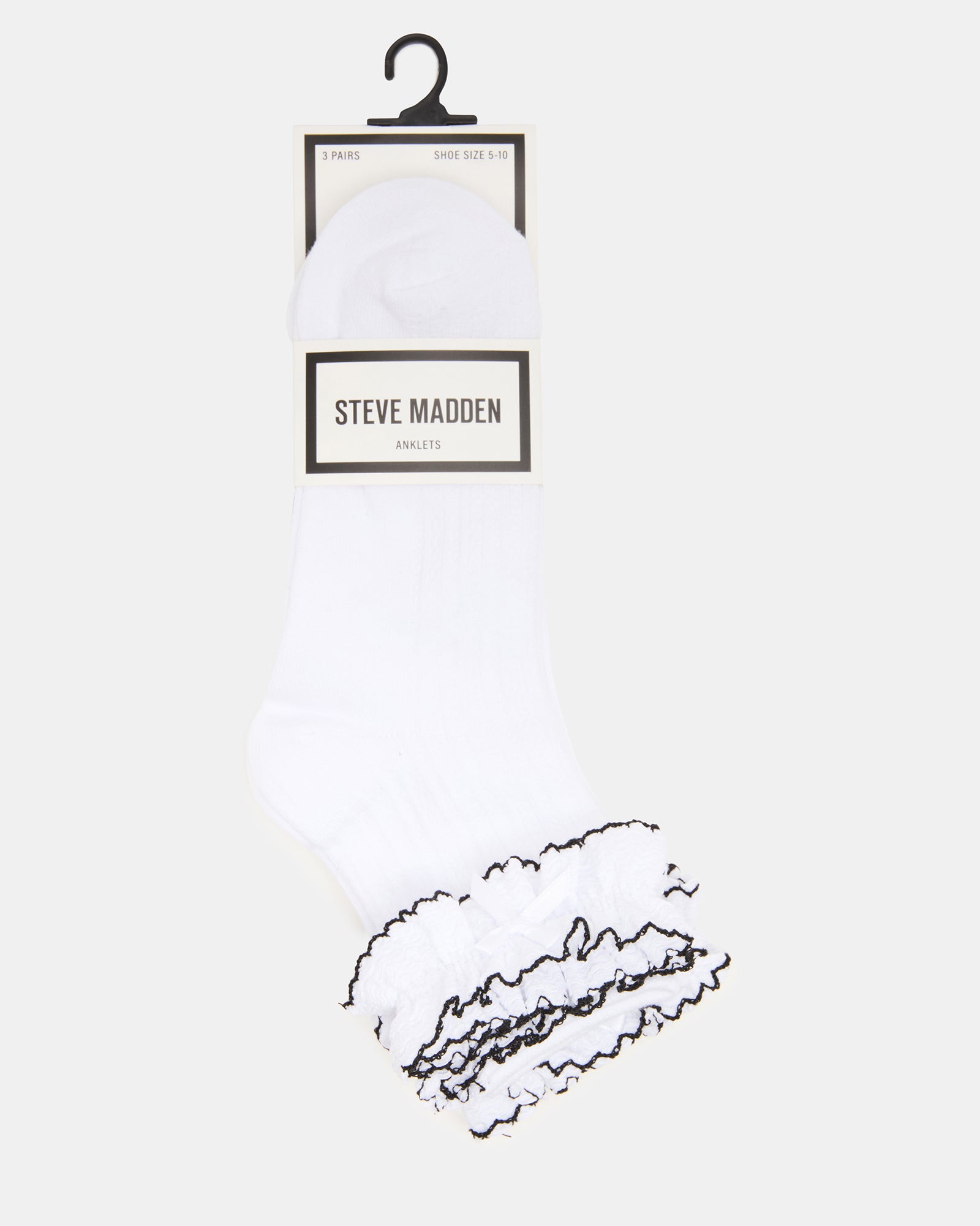 2 PACK AVA RUFFLE SOCKS WHITE
