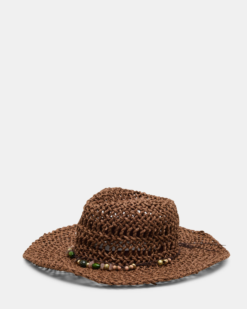 LEI BEADED TRIM WESTERN HAT CHOCOLATE - view 2