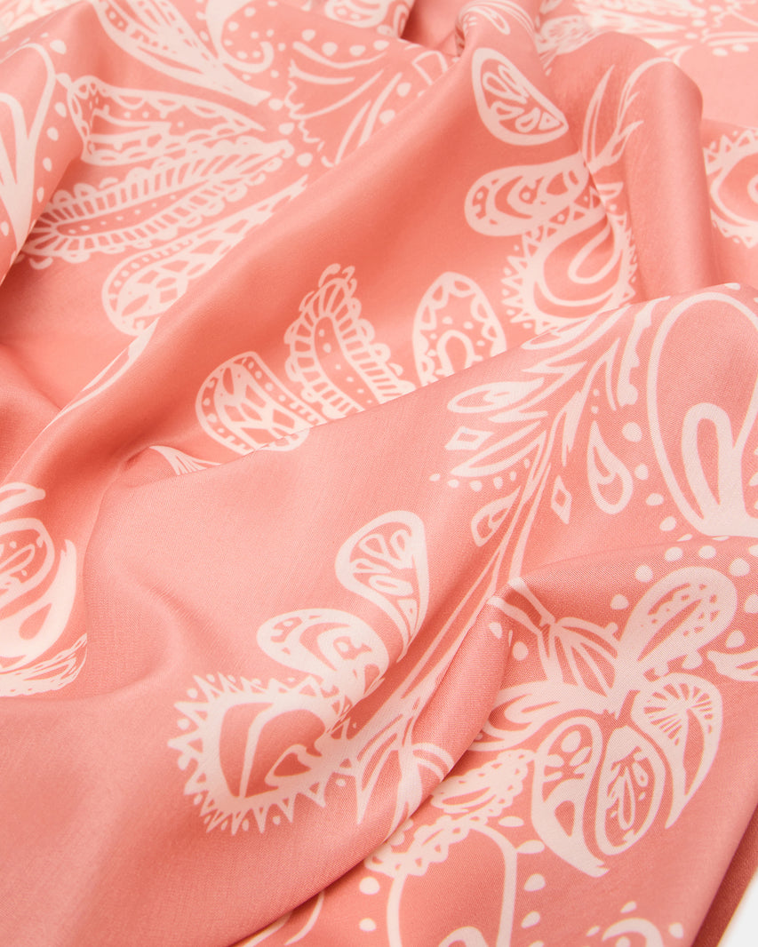PAISLEY SATIN SCARF TERRACOTTA - view 3