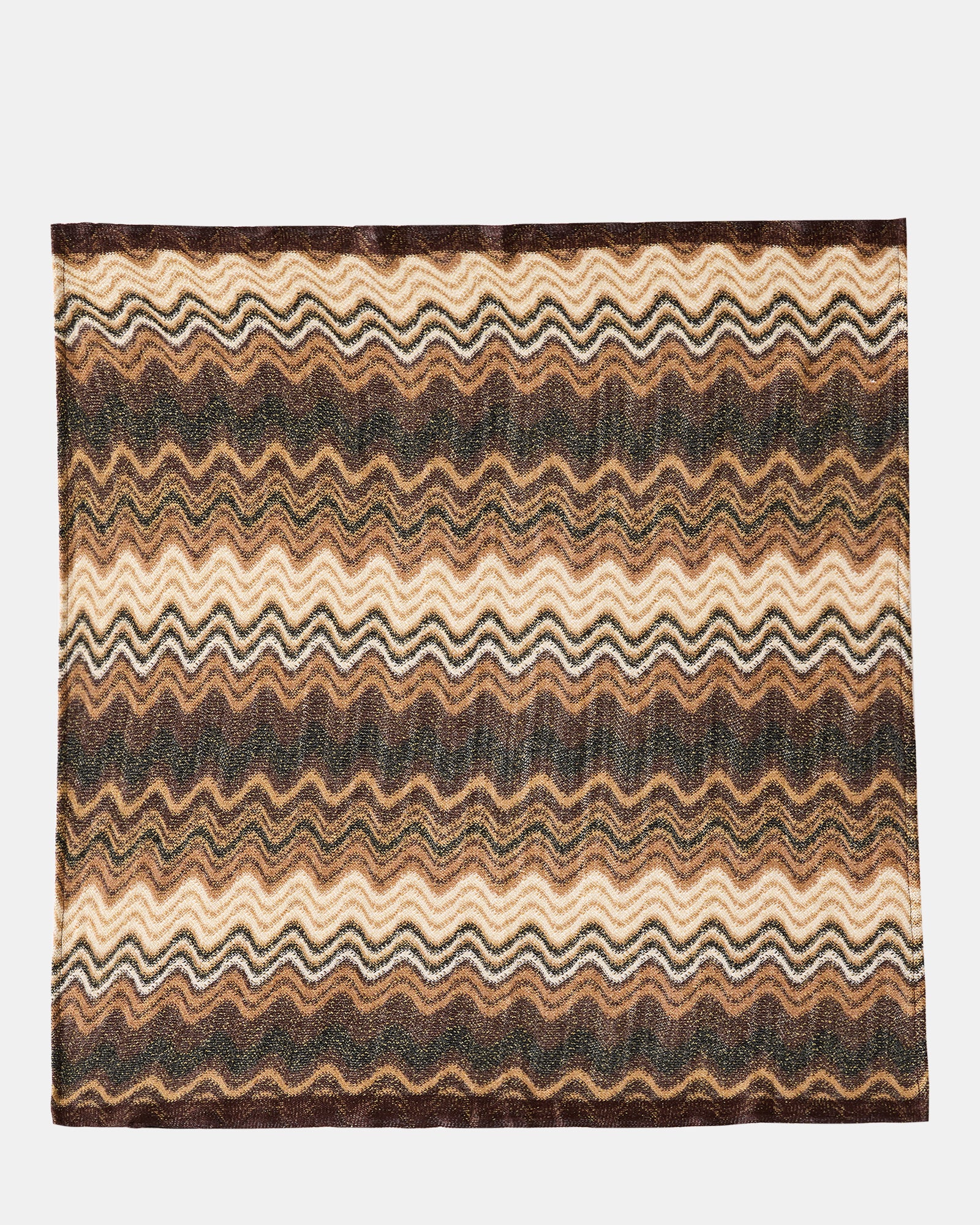 WAVY SHIMMER SQUARE SCARF NEUTRAL