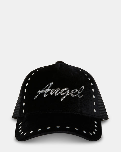 VELVET ANGEL TRUCKER HAT BLACK
