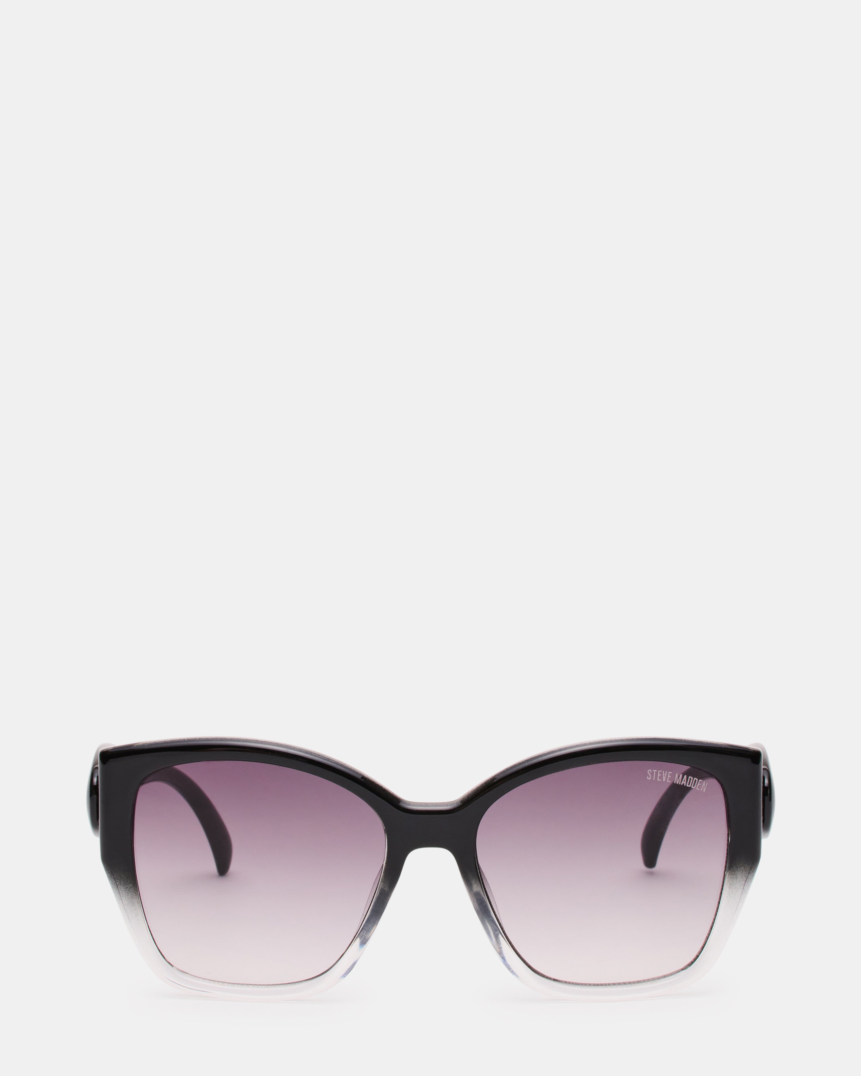 KLOE Black Frame Cateye Purple Gradient Lens Sunglasses | Steve Madden