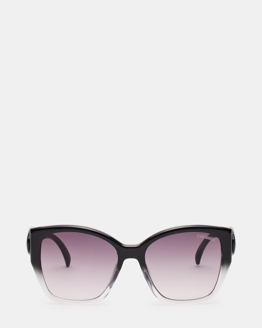 KLOE Black Frame Cateye Purple Gradient Lens Sunglasses | Steve Madden